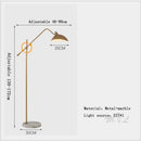 Axyaa Nordic Gold Marble Base Floor Lamp with Adjustable Length LED E27 Fixtures