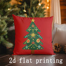 Axyaa Christmas Decorative Pillow Covers for Sofa, Bedroom, Car - Rectangular Cushion Cover