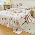 Axyaa Cotton Thickened Old Coarse Cloth Bed Sheet Set - Single Piece