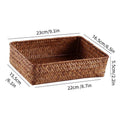 Axyaa Seagrass Rattan Basket Wicker Storage Box Organizer Closet Cosmetic Container