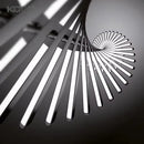 Axyaa Fishbone LED Pendant Lamp: Modern Nordic Chandelier for Restaurant, Office, and Kitchen