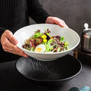 Axyaa Deep Plate: European Ceramic Chinese Soup Plate, Nordic Creative, Simple, Large