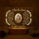 Axyaa Light Up Picture Frames - Personalized Memorial Plaque Lamp