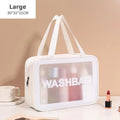 Axyaa PVC Travel Toiletry Bag: Portable Makeup Organizer for Women, Cosmetic Storage Container