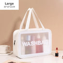 Axyaa PVC Travel Toiletry Bag: Portable Makeup Organizer for Women, Cosmetic Storage Container