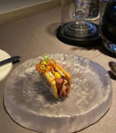 Axyaa Frosted Glass Plate: Creative Western Food & Fruit Dim Sum High-End Dish