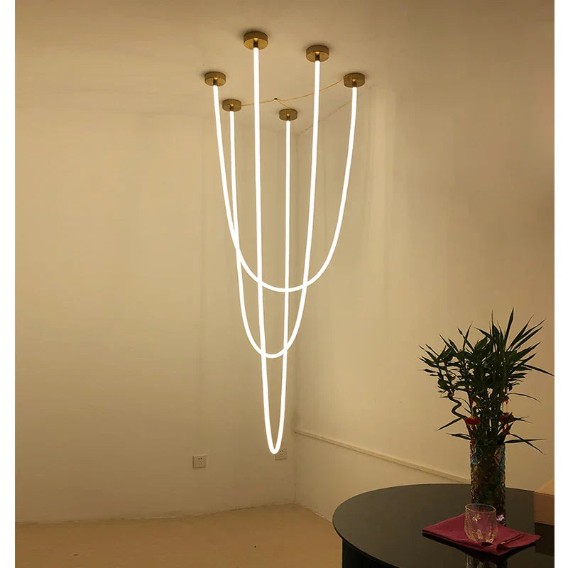 Axyaa LED Pendant Lamp: Nordic Design, 360° Luminous, for Living Room, Dining Room, Office