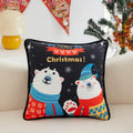Axyaa Dutch Velvet Christmas Pillowcase Cojines Santa Claus Elk Sofa Cushion Cover