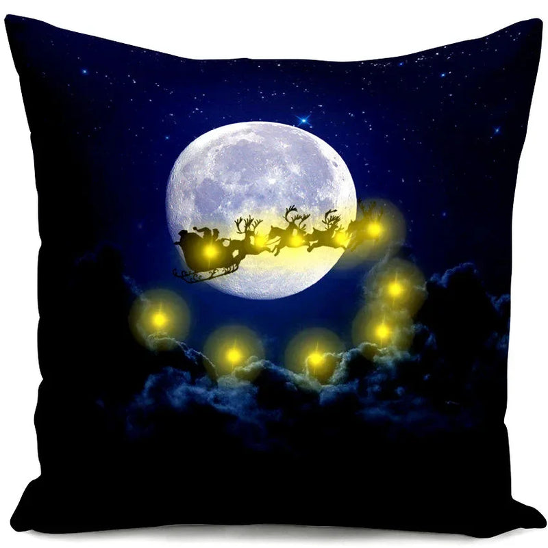 Axyaa Christmas Santa Claus Tree Pillow Case 45x45cm