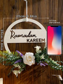 Axyaa Wooden Ramadan Kareem Doorplate Wreath Hanging Ornament