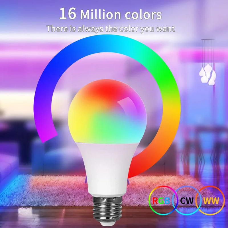 Axyaa RGB Smart LED Bulb with App Control - Dimmable 9/15W for Home, Bar, Club