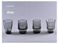 Axyaa Koi Fish Glass Cup Set of 4 in Grey, Amber, Navy Blue - Lucky Dog Collection