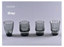Axyaa Koi Fish Glass Cup Set of 4 in Grey, Amber, Navy Blue - Lucky Dog Collection