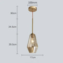 Axyaa Modern Amber LED Glass Chandelier Indoor Lighting Pendant Light