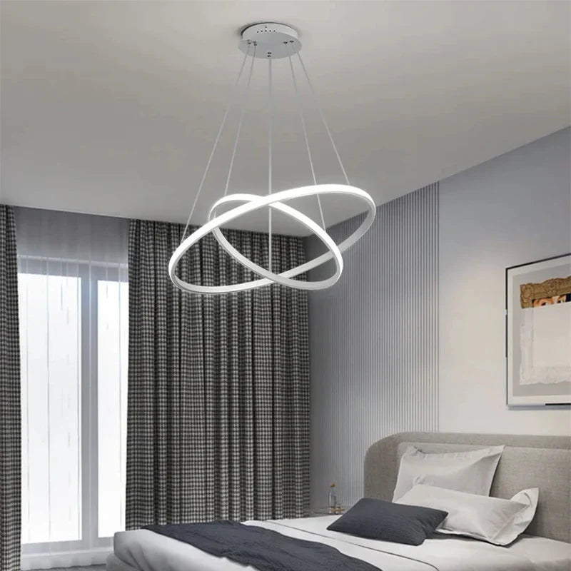 Nordic LED Dining Room Chandelier by Axyaa - Modern Ceiling Pendant for Living Room