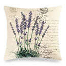 Axyaa Lavender Flowers Pillow Cover 45x45, Farmhouse Home Decor, Purple Decorative Throw Pillow