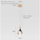 Axyaa Teardrop Crystal Pendant Light for Kitchen & Bedroom - Mini Pendant Lighting