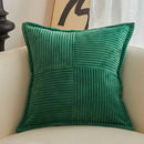 Axyaa Corduroy & Boho Striped Pillow Covers: Soft Broadside Decorative Cushion