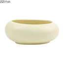 Axyaa Ceramic Circular Vase Minimalist Desk Decor Aesthetic Floral Flower Arrangement