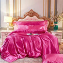 Axyaa Silky Satin Queen Duvet Cover Set - Luxury King Size Bedding