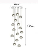 Axyaa Modern Staircase Chandeliers LED Pendant Lights for Living Room