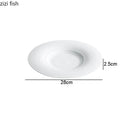 Axya 11" Round Ceramic Dinner Plate - Solid Color Tableware for Home Kitchen