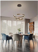 Axyaa Minimalist C-shaped Pendant Light for Restaurant Bar, Bedroom, and Living Room