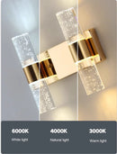 Axyaa 2-Light Gold Vanity Sconces for Mirror - Modern Bathroom Wall Fixture