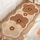 Axyaa Flower Pattern Bedroom Decor Dopamine Carpet - Plush, Fluffy & Washable Rug