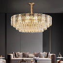 Axyaa Crystal Chandelier | Luxury Living Room Pendant Light