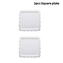Axyaa Dessert Plates Set - Reusable PP Material for Hotel, Restaurant, Party