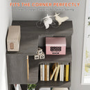 Axyaa 6-Tier Corner Bookshelf with Baffles: Multifunctional Storage & Display Stand