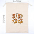 Axyaa Linen Bread Bag: Reusable, Drawstring Homemade Artisan Bread Storage Bag