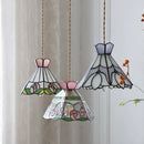 Axyaa Nordic Modern LED Flower Glass Copper Hanging Lamp for Home Decor