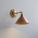 Axyaa Nordic Copper LED Wall Lights for Home Indoor Stair Mirror Bedroom Lamp