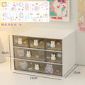 Acrylic Desk Organizer Set by Axyaa: Transparent Storage Box for Students with Cute Stickers