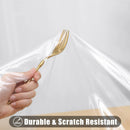 Axyaa Waterproof Vinyl Tablecloth Protector for Dining Tables
