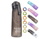 Axyaa 650ml Flavored Water Bottle: Sports Alr Up Drinking Cup with Fruit Fragrance Pods