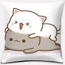 Cartoon Cute Mocha Mochi Peach Cat Pillow Case - Axyaa Home Decor