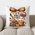 Autumn Plaid Pumpkin Pillow Cover - Axyaa Decorative Throw Cushion for Sofa, Bedroom, Car