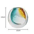 Axyaa Glass Vase Artificial Flowers Desk Decoration Modern Home Decor
