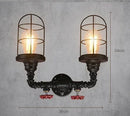 Axyaa Industrial Gear Water Pipe Wall Lamp Retro Style Decorative Hanging