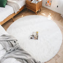 Axyaa Fluffy Black Rabbit Fur Rug 180CM - Washable Bedroom Living Room Decor