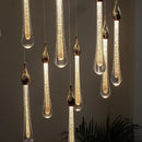 Axyaa Modern Crystal LED Chandelier for Living Room, Luxury Gold Staircase Hanging Light Fixture