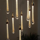 Axyaa Modern Crystal LED Chandelier for Living Room Staircase Gold Indoor Light Fixtures