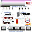Axyaa Car Interior LED Ambient Lights - Colorful Fiber Optic Atmosphere Strips