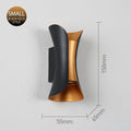 Axyaa Aluminum LED Sconce Wall Lamp: Modern Waterproof Indoor Outdoor Warm Light