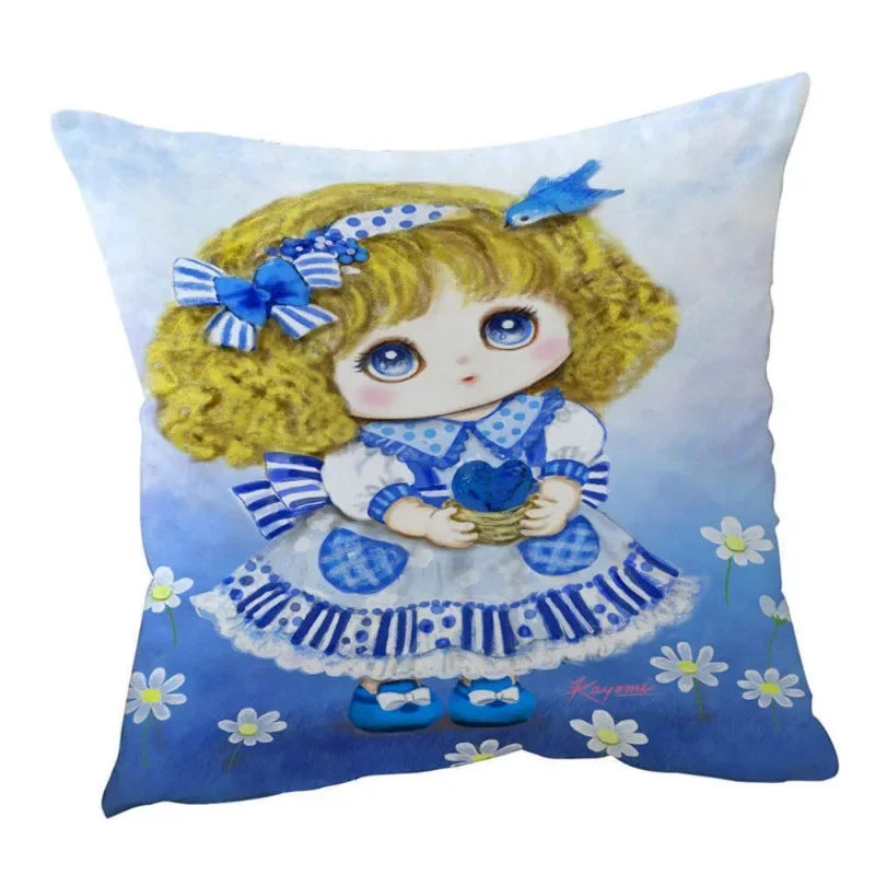 Axyaa Wildlife Animals Cushion Covers 45X45CM Wolf Fox Tiger Christmas Cats Girls