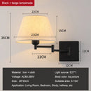 Axyaa Adjustable Swing Arm Wall Lamp for Bedroom Study Lighting
