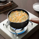 Axyaa Wooden Handle Induction Milk Pot - Ideal for Whipped Cream, Boiling Water, Soup